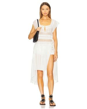 Free People Top スリーブレストップス - マルチカラー