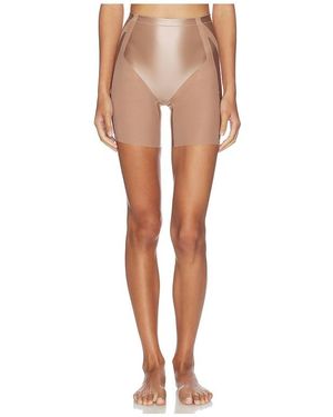 Spanx Shape Satin-X Booty-Lifting Mid-Thigh Short - White