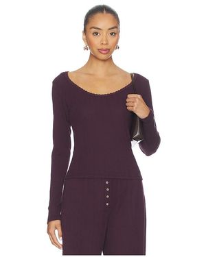 Leset Langarm-Oberteil Pointelle - Lila