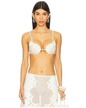 Adriana Degreas Reseau Applique Top - White