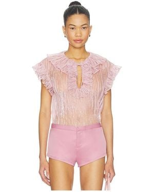 AKNVAS Este Ruffle Top - Pink
