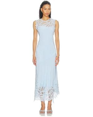 Ulla Johnson Idra Lace Applique Dress - Blue