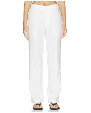 Polo Ralph Lauren Linen Straight Trousers - White
