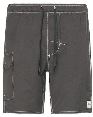 Rhythm Patch Beach Short - Gray