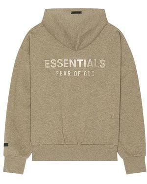 Fear Of God Classic Fit Fleece Zip Up - Natural