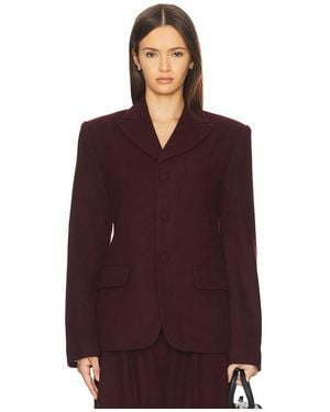 Tanner Fletcher Walt Wool Single Breasted Blazer - Purple