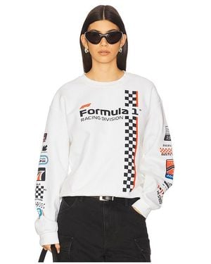 Junk Food F1 Racing Stripe Sweatshirt - White