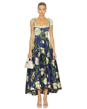 Alice + Olivia Rosalee Tie Strap Bustier Midi Dress - White