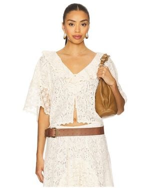 Spell Lux Lisbon Lace Blouse - Natural