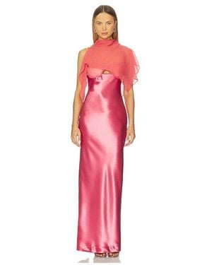 Paris Georgia Basics Suki Dress With Cape - Red