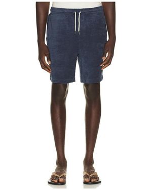 Faherty Cabana Towel Terry Sweatshort - Blue
