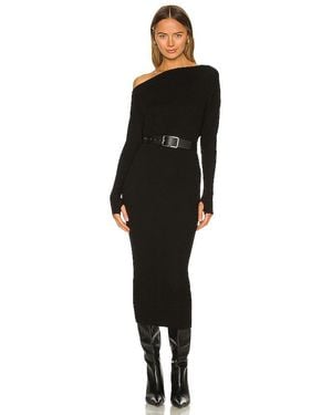 Enza Costa Jumper Knit Slouch Dress - Black