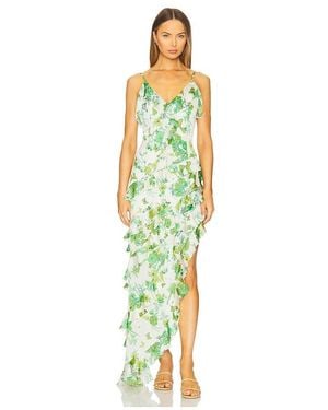 Elliatt Maxivestido Tess En Color Verde Talla En - Blanco