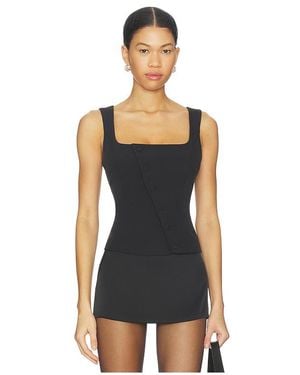 ALL THE WAYS Gwynne Button Up Top - Black