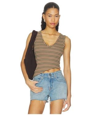 Damson Madder Arlea V-Neck Tank Top - Blue