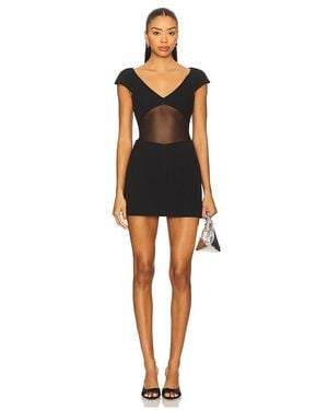 Misha The Salvador Bonded Crepe Mini Dress - Black