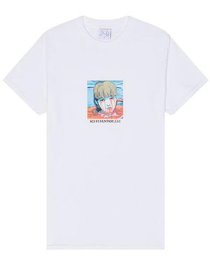 Sci-Fi Fantasy Leaking Eyes Tee - White