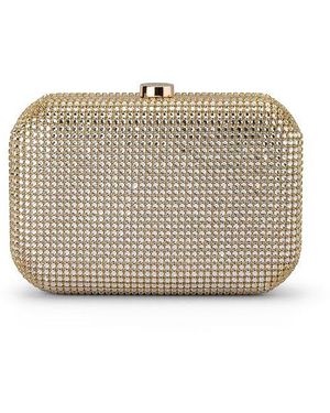 OLGA BERG Rae Crystal Clutch - Natural
