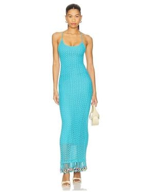 CAPITTANA Ali Beads Maxi Dress - Blue