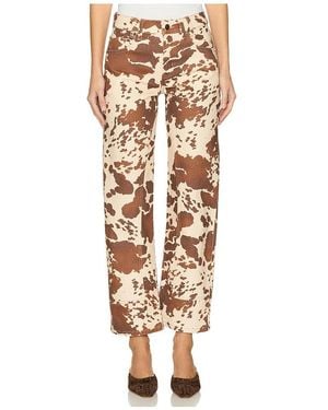 Free People X We The Free Risk Taker Printed Wide Leg Jeans - White