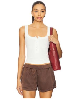 Free People Clean Slate Henley Tank - White