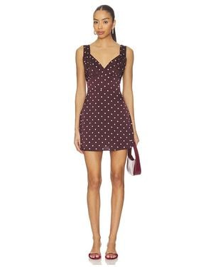 Madison The Label Vestido Chrissa Mini En Color Burgundy Talla (También En Xs, S) - Rojo