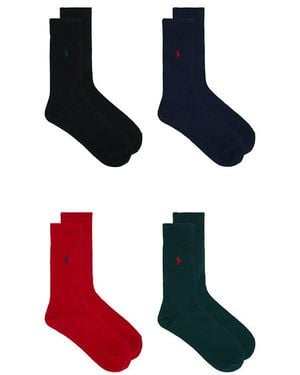 Polo Ralph Lauren Merino Wool Slack Socks 4-Pack Giftbox - White