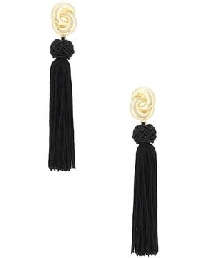 Luv Aj The Solstice Knot Tassel Earrings - Black
