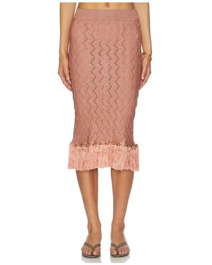 AZULU Lorenzo Midi Skirt - White