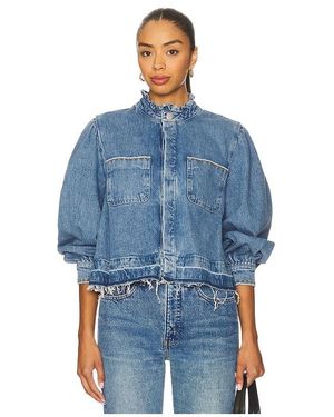 seventy + mochi Ziggy Cropped Jacket - Blue