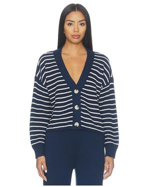 Eberjey Fine Gauge Cropped Cardigan - Blue