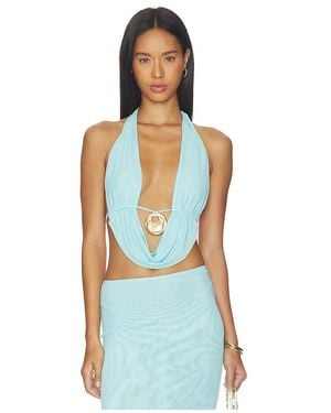 superdown Saylor Halter Top - Blue