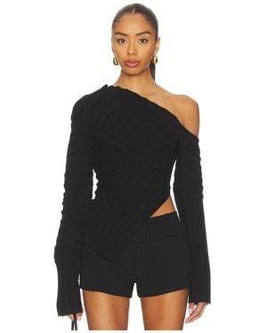 Cult Gaia Jaidan Knit Top - Black