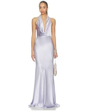 SAU LEE Pearl Gown - White