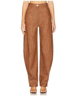 Matthew Bruch High-Waist Barrel Wide Leg - Orange