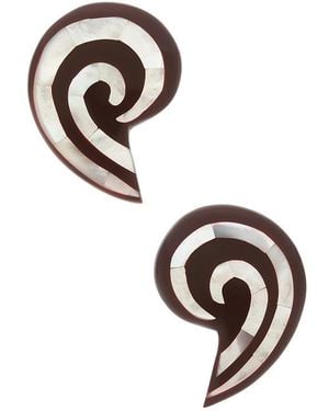 Julietta Pendientes Vistosos Spira En Color Marrón Talla - Negro