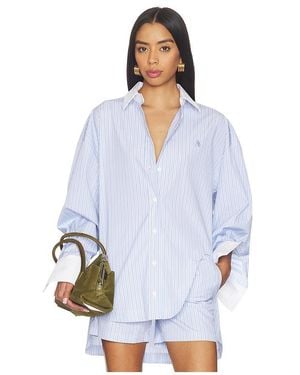 The Attico Striped Button Down Shirt - White