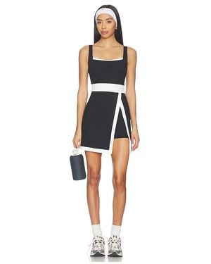 Gold Hinge Lined Active Dress - Schwarz