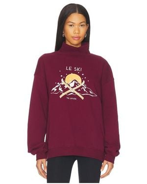 The Upside Le Ski Clementine Crew Sweatshirt - Red