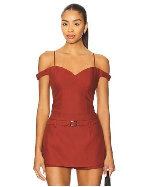 Line & Dot Olina Top - Red