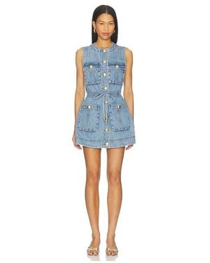 Aje. Goldie Denim Mini Dress - Blue