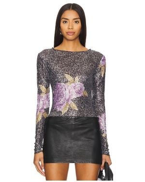 Free People X Intimately Fp Printed Rush Long Sleeve - Black