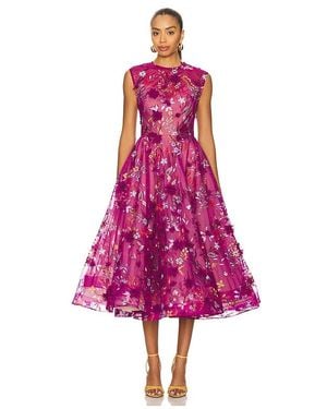 Bronx and Banco Saba Floral Midi Dress - Pink