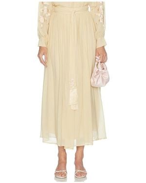 Zimmermann Valiant Sash Midi Skirt - Natural