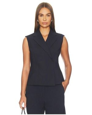 Theory Hourglass Asymmetric Vest Top - Blau
