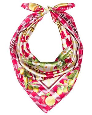 The Laundry Room Cowboy Country Grown Wild Berries Silky Bandana - Pink