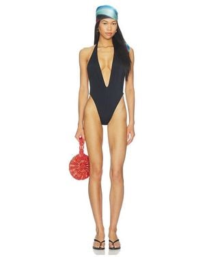 Versace One Piece Swimsuit Lycra Vita Recycled Passante Medusa - Black