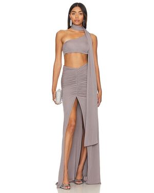 h:ours Denisse Maxi Dress - Grey