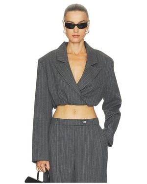 Sans Faff Giulianna Cropped Blazer - Blue