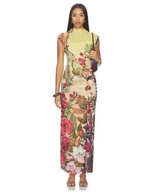 La Fuori Botanical Symphony Bodycon Dress - White